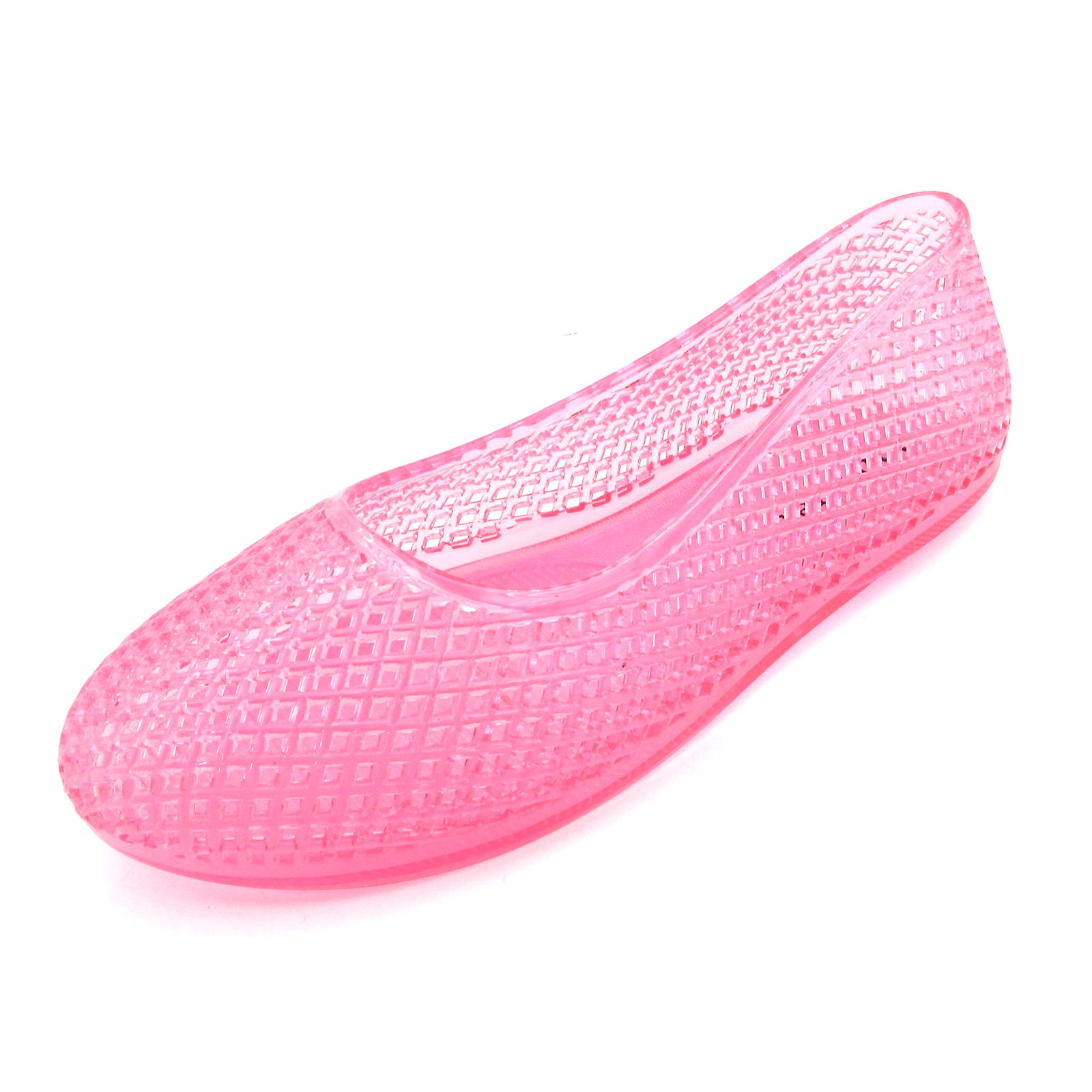 Lurneyt Women's Glitter Jelly Flexible Ballet Flats Breathable Mesh Design