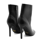 Lurnyet Women's Peep Toe Ankle 4 Inch High Heel Boot