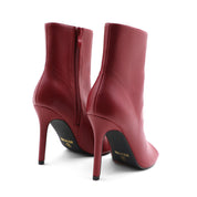Lurnyet Women's Peep Toe Ankle 4 Inch High Heel Boot