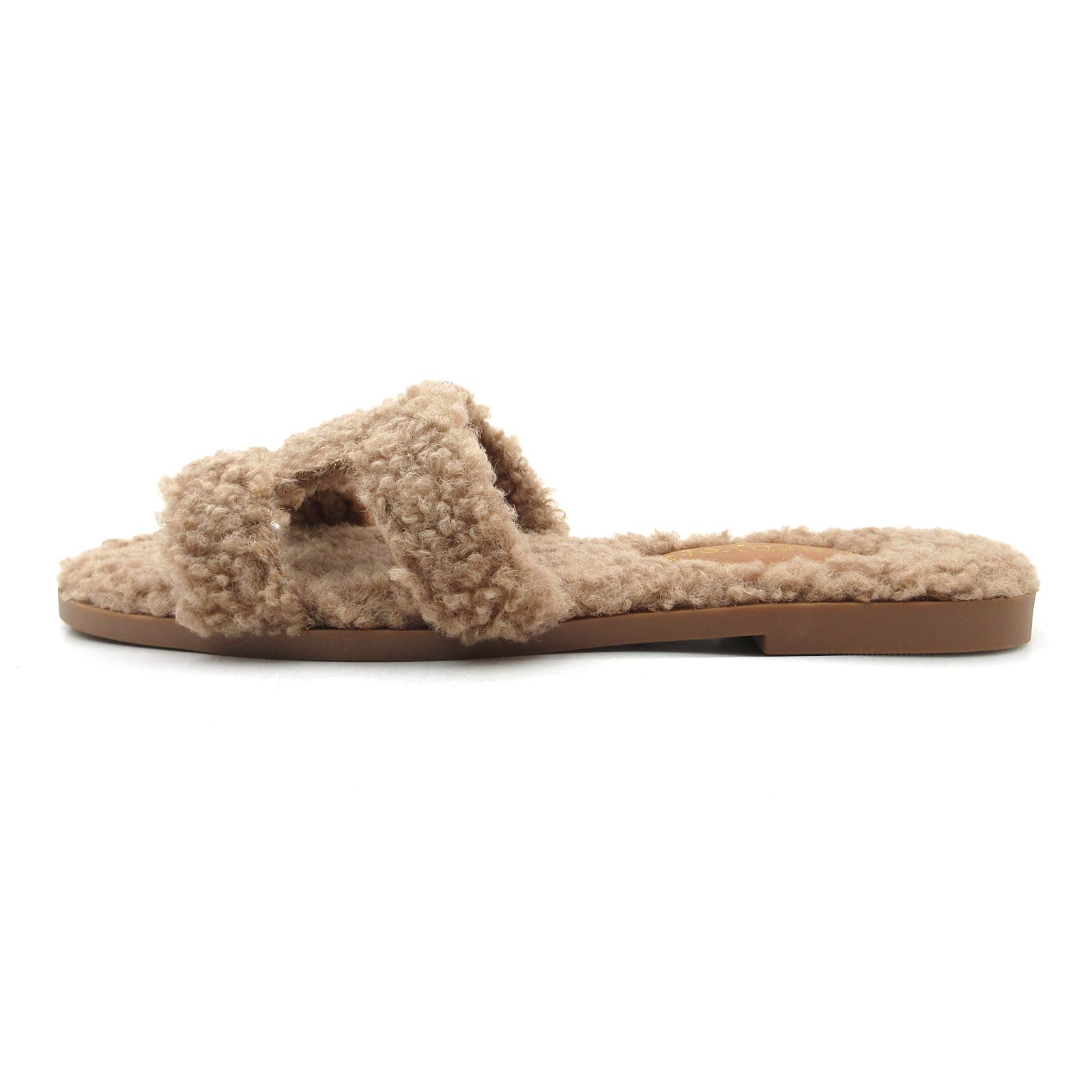 Women Furry Slipper Sandal with Warm Plush Lining for Indoor Outdoor