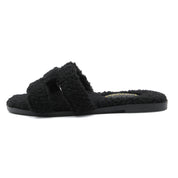 Women Furry Slipper Sandal with Warm Plush Lining for Indoor Outdoor
