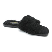 Women Furry Slipper Sandal with Warm Plush Lining for Indoor Outdoor