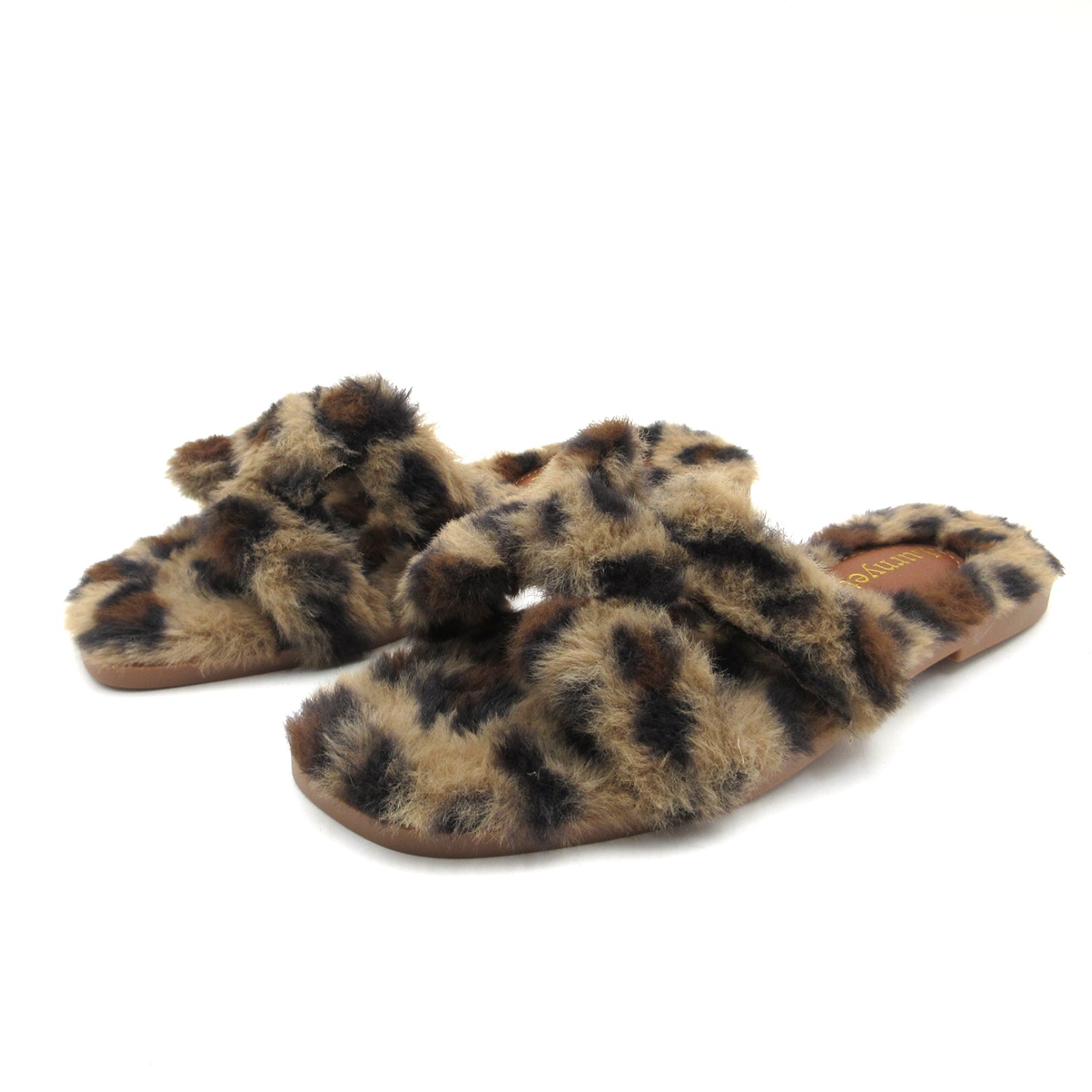 Women Furry Slipper Sandal with Warm Plush Lining for Indoor Outdoor