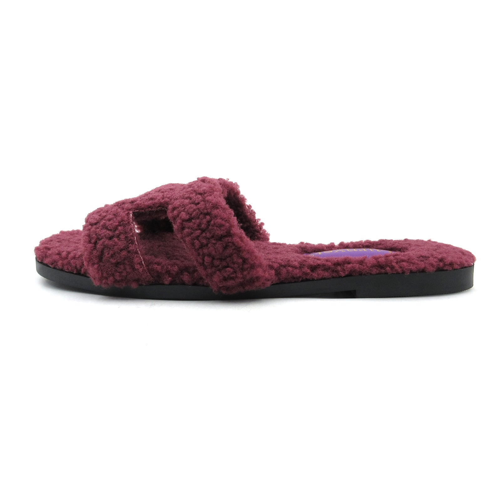 Women Furry Slipper Sandal with Warm Plush Lining for Indoor Outdoor