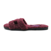 Women Furry Slipper Sandal with Warm Plush Lining for Indoor Outdoor