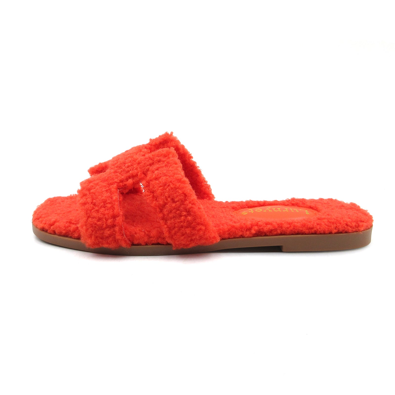 Women Furry Slipper Sandal with Warm Plush Lining for Indoor Outdoor