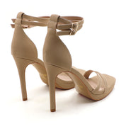 Women Double Ankle Strap High Heel Sandals Stiletto Platform Dress Shoes