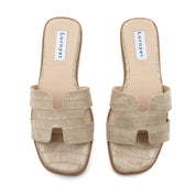 Women Cushioned Stone Pattern Flat Sandal