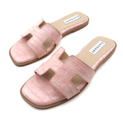 Women Cushioned Stone Pattern Flat Sandal