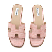 Women Cushioned Stone Pattern Flat Sandal