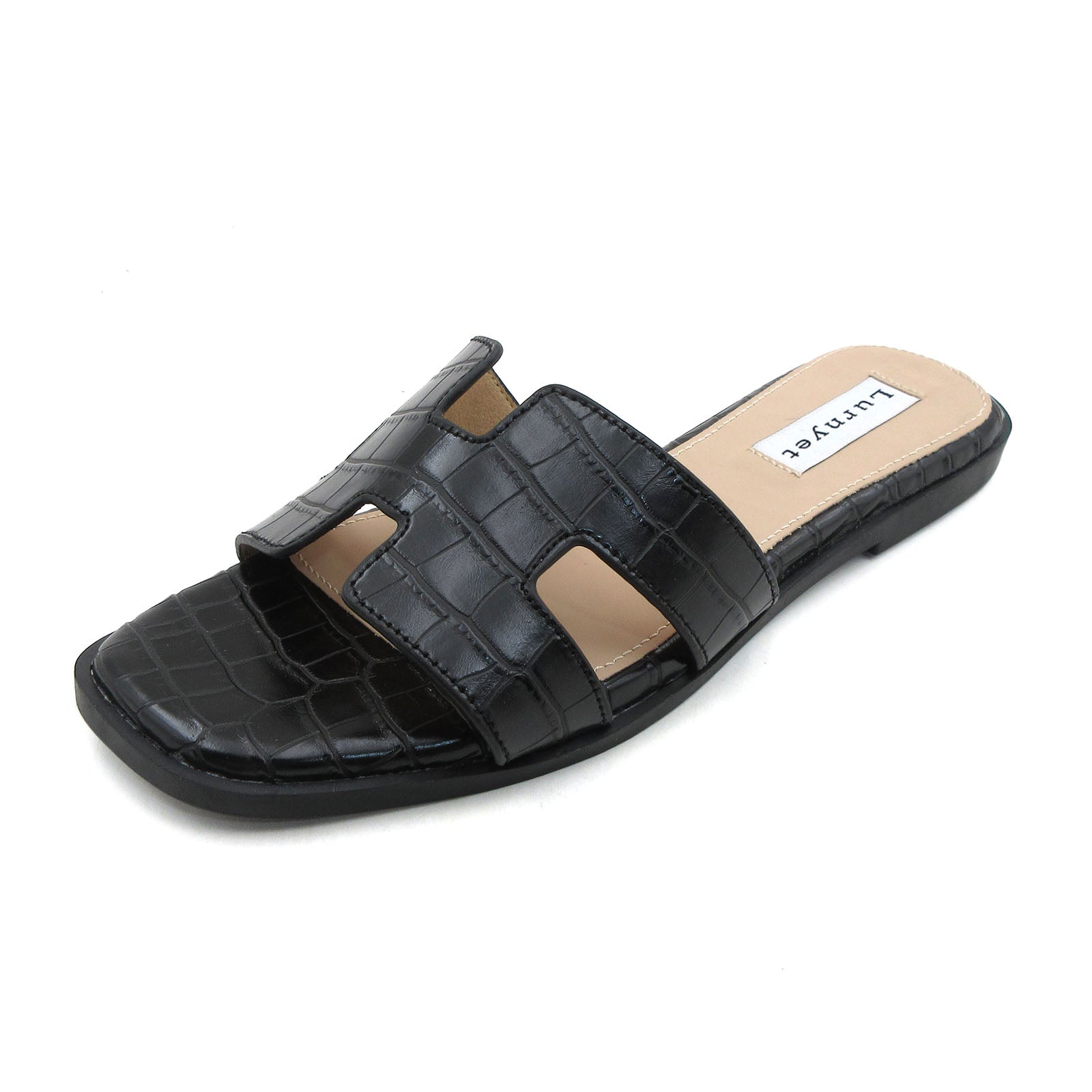 Women Cushioned Stone Pattern Flat Sandal