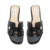 Women Cushioned Stone Pattern Flat Sandal