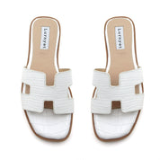 Women Cushioned Stone Pattern Flat Sandal