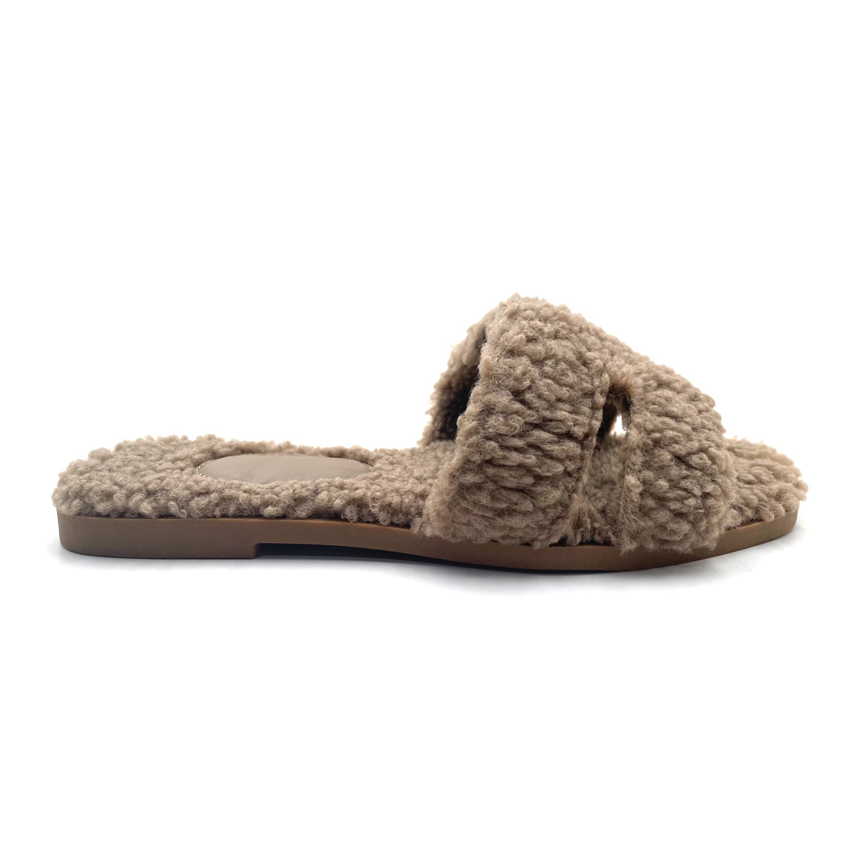Women Furry Slipper Sandal with Warm Plush Lining for Indoor Outdoor