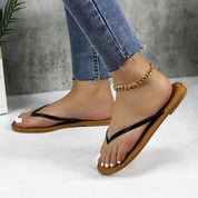 Lurnyet Women Comfor Cushion Thong Flat Sandal