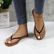 Lurnyet Women Comfor Cushion Thong Flat Sandal