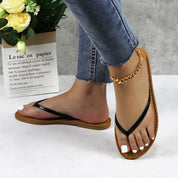 Lurnyet Women Comfor Cushion Thong Flat Sandal