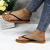 Lurnyet Women Comfor Cushion Thong Flat Sandal
