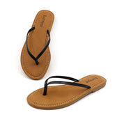 Lurnyet Women Comfor Cushion Thong Flat Sandal