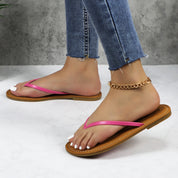 Lurnyet Women Comfor Cushion Thong Flat Sandal