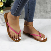 Lurnyet Women Comfor Cushion Thong Flat Sandal