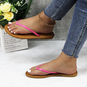 Lurnyet Women Comfor Cushion Thong Flat Sandal