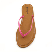 Lurnyet Women Comfor Cushion Thong Flat Sandal