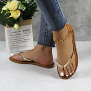 Lurnyet Women Comfor Cushion Thong Flat Sandal