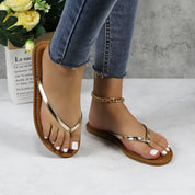 Lurnyet Women Comfor Cushion Thong Flat Sandal