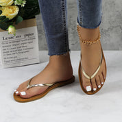 Lurnyet Women Comfor Cushion Thong Flat Sandal