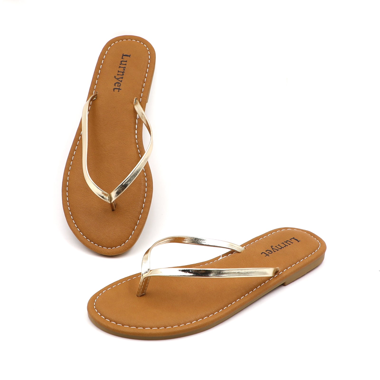 Lurnyet Women Comfor Cushion Thong Flat Sandal