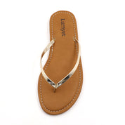 Lurnyet Women Comfor Cushion Thong Flat Sandal