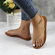 Lurnyet Women Comfor Cushion Thong Flat Sandal