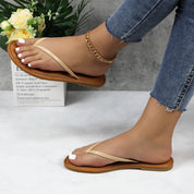 Lurnyet Women Comfor Cushion Thong Flat Sandal