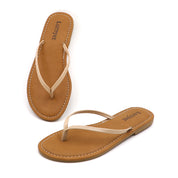 Lurnyet Women Comfor Cushion Thong Flat Sandal
