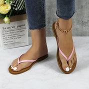 Lurnyet Women Comfor Cushion Thong Flat Sandal
