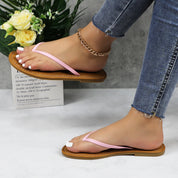 Lurnyet Women Comfor Cushion Thong Flat Sandal