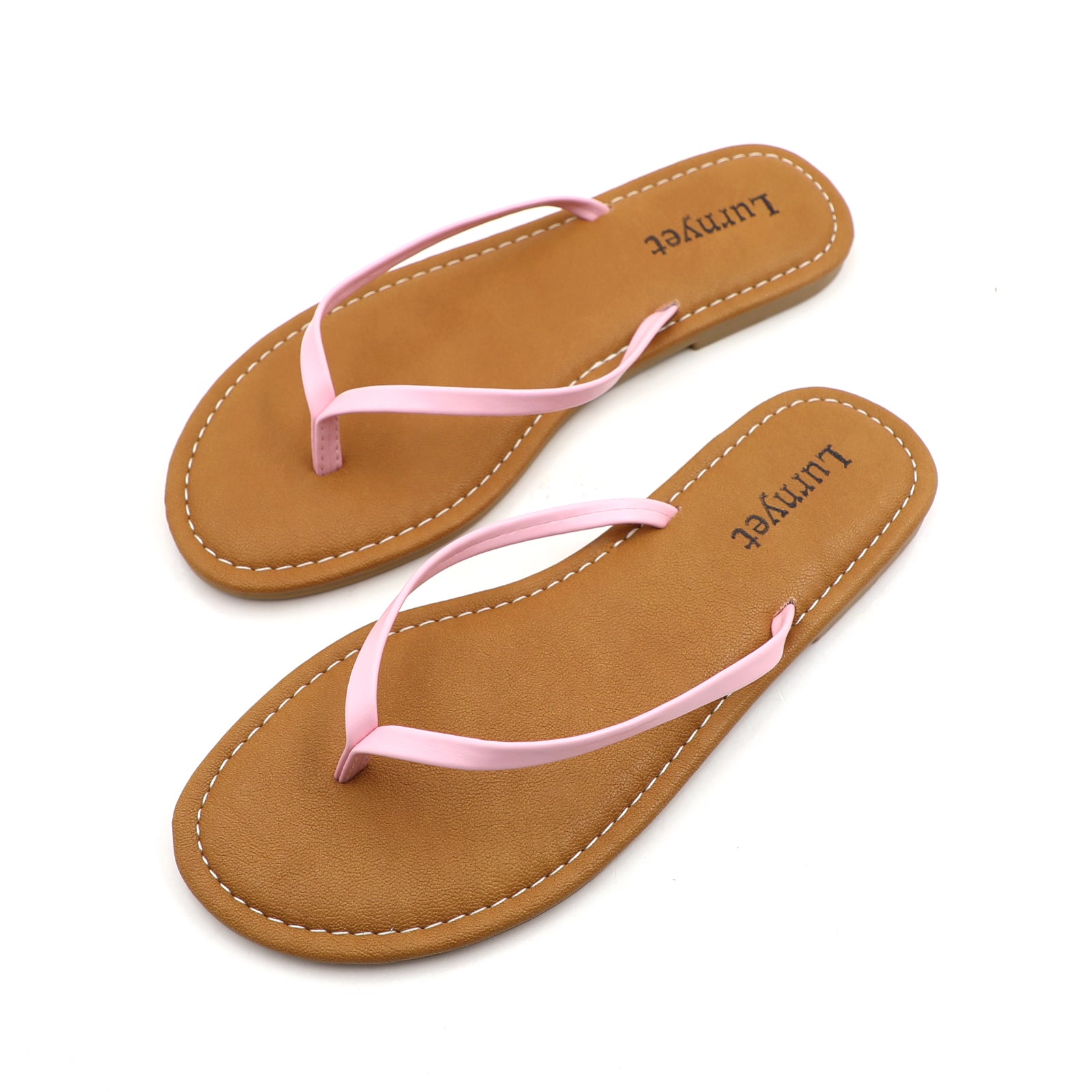 Lurnyet Women Comfor Cushion Thong Flat Sandal