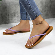 Lurnyet Women Comfor Cushion Thong Flat Sandal
