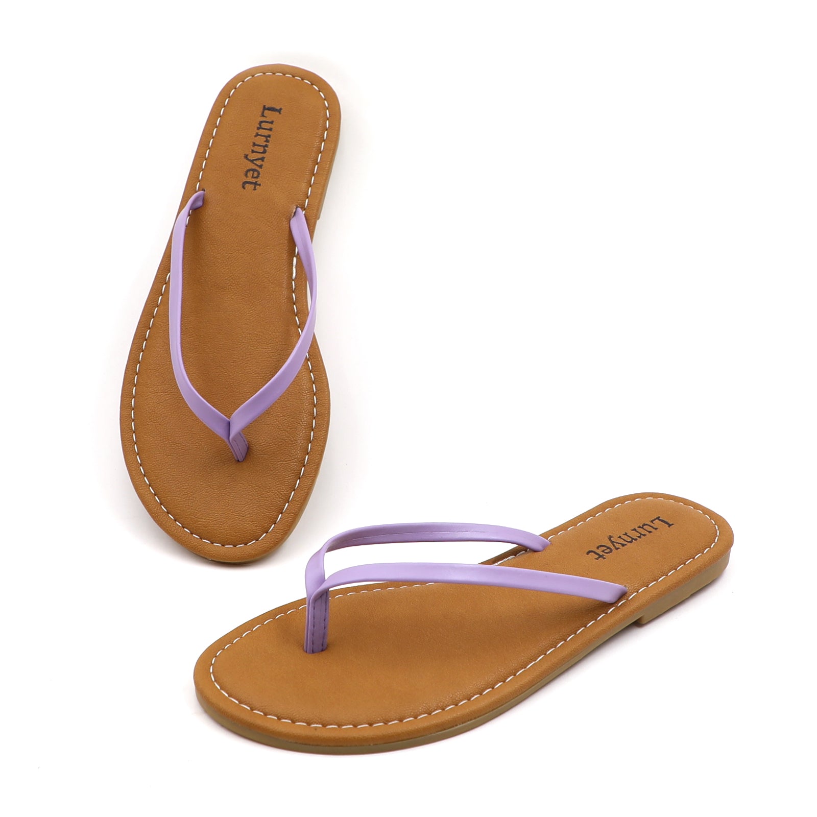 Lurnyet Women Comfor Cushion Thong Flat Sandal
