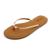 Lurnyet Women Comfor Cushion Thong Flat Sandal