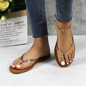 Lurnyet Women Comfor Cushion Thong Flat Sandal