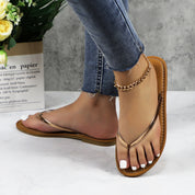 Lurnyet Women Comfor Cushion Thong Flat Sandal