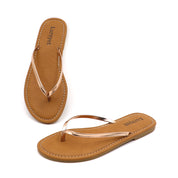 Lurnyet Women Comfor Cushion Thong Flat Sandal