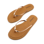Lurnyet Women Comfor Cushion Thong Flat Sandal