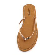Lurnyet Women Comfor Cushion Thong Flat Sandal