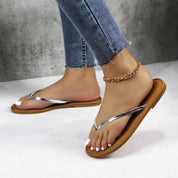 Lurnyet Women Comfor Cushion Thong Flat Sandal