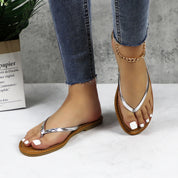 Lurnyet Women Comfor Cushion Thong Flat Sandal