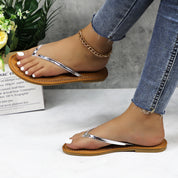 Lurnyet Women Comfor Cushion Thong Flat Sandal