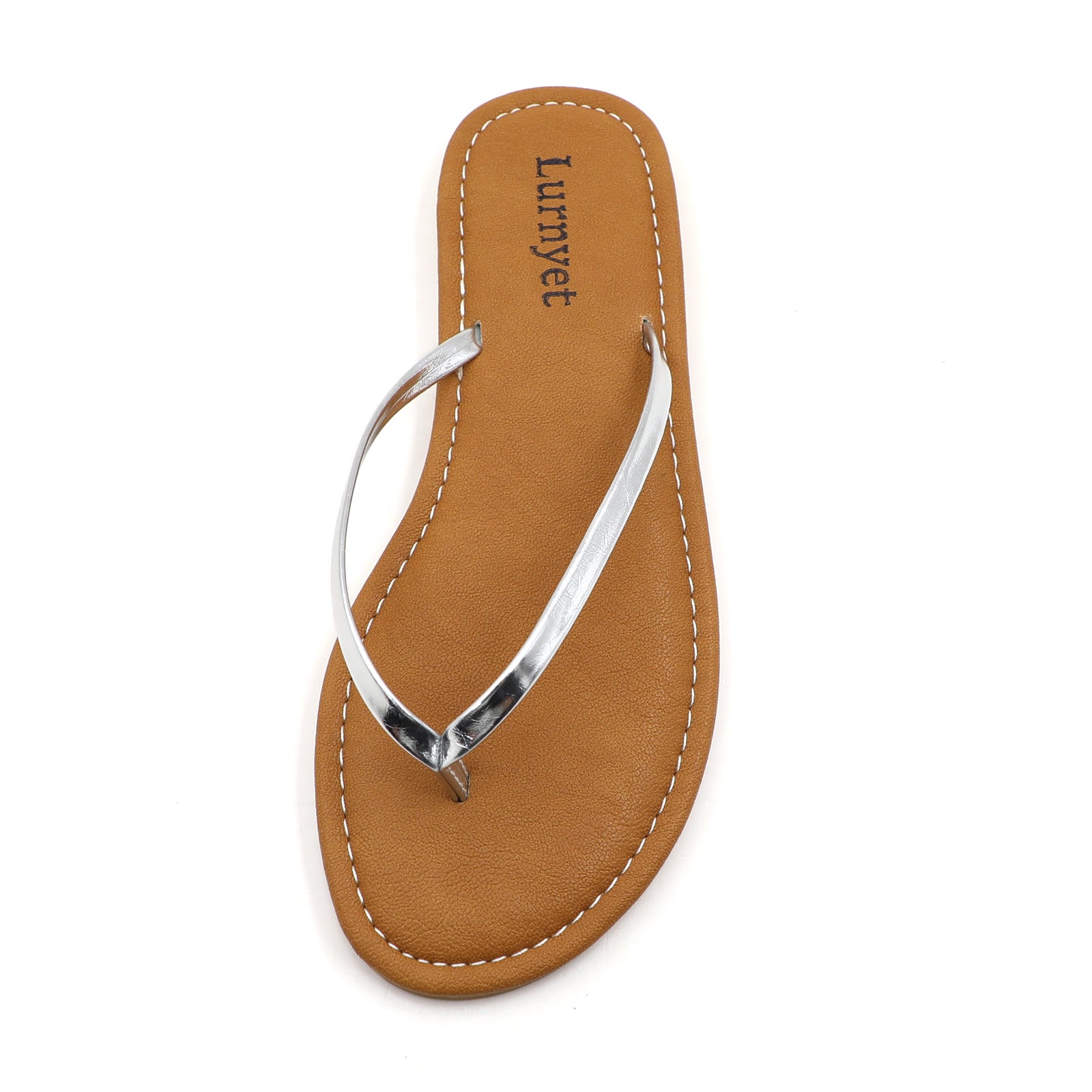 Lurnyet Women Comfor Cushion Thong Flat Sandal